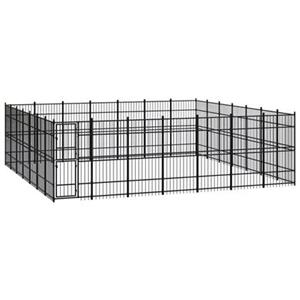 VidaXL Hondenkennel 45,16 m² staal