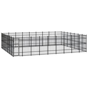vidaXL Hondenkennel 58,06 m² staal