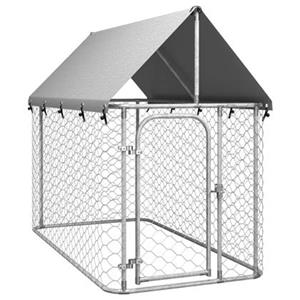 Hondenkennel voor buiten met dak 200x200x150 cm