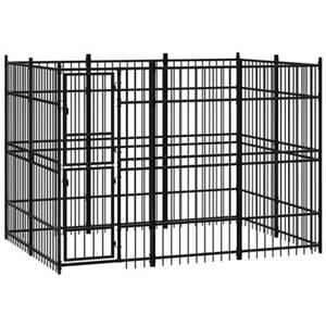 vidaXL Hondenkennel 5,53 m² staal