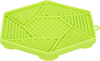 TRIXIE lick'n'snack mat met zuignappen siliconen groen 17 CM