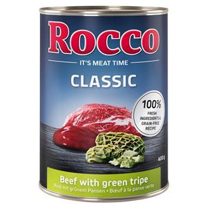 Voordeelpakket Rocco Classic 24 x 400 g - Rund met Groene Pens