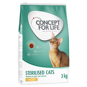 3 kg Concept for Life Kattenvoer voor een speciale prijs! - Sterilised Cats Kip