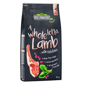 Greenwoods 12kg Lam met Aardappel, Spinazie en Cranberry´s  Hondenvoer droog