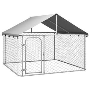 VidaXL Hondenkennel voor buiten met dak 200x200x150 cm