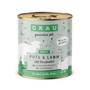 GRAU Smulpotje Graanvij Kattenvoer 6 x 800 g Kalkoen & Lam