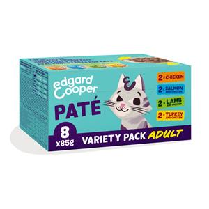 Edgard&Cooper Multipack Paté - Kattenvoer - Kip Zalm Lam 8x85 g