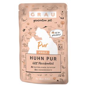 GRAU Adult Graanvrij 16 x 125 g Kattenvoer - Kip Puur