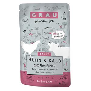 Grau Adult Graanvrij 16 x 125 g Kattenvoer - Kip & Kalf