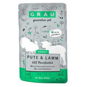 GRAU Adult Graanvrij 16 x 125 g Kattenvoer - Kalkoen & Lam