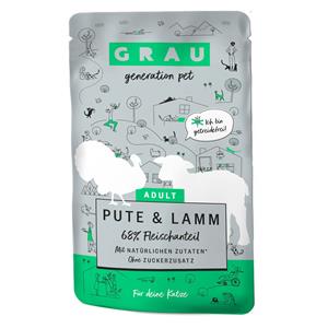 Grau Adult Graanvrij 16 x 125 g Kattenvoer - Kalkoen & Lam