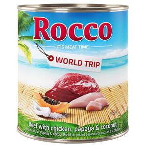 6x800g Wereldreis: Jamaica Kip met Kokos & Papaya Rocco Hondenvoer