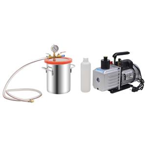 vidaXL Vakuumkammer mit 2-stufiger Pumpe 5,5 L 