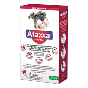 Ataxxa 1250mg/250mg spot-on - 10-25kg - 3 pipetten