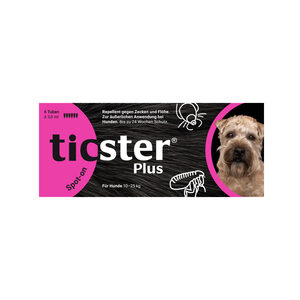 Ticster Plus Spot-on Hund 10-25 kg - 6 Pipetten