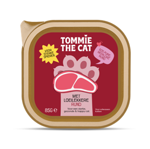 Tommie the Cat – loeilekkere rund paté – volwassen kat 85g - natvoer