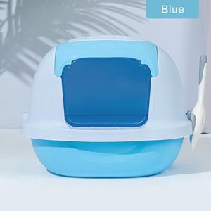 pakeaway Pakeway Nieuwe Kattenbak Gesloten Schep Kattenbakvulling Pan Milieuvriendelijke Kattenbak met kap - gratis zeef t.w.v 7.49!! - Blauw