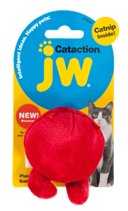 JW Plush Bad Cuz Ball met catnip 7 cm x 8 cm