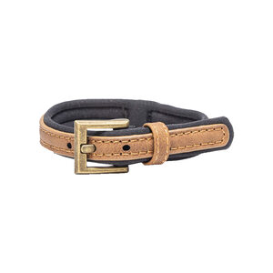 Beeztees Balacron Ax kunstleer bruin halsband hond 43-53cm x 25mm