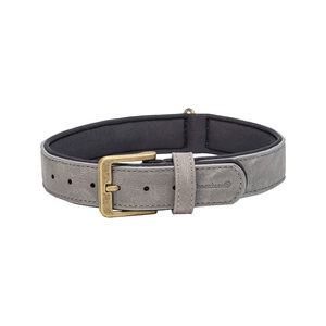 Beeztees Balacron Ax kunstleer grijs halsband hond 52-62cm x 30mm