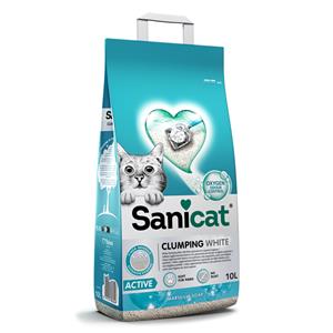 Sanicat Clumping White Active Marseille-Seife Katzenstreu 2 x 10 Liter