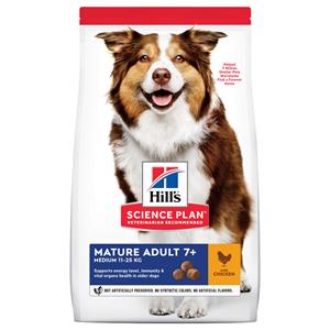 Hill's Science Plan 14kg Mature Adult 7+ Medium met Kip  Hondenvoer