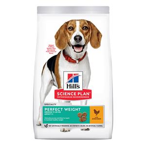 Hill's Science Plan 2kg Adult 1+ Perfect Weight Medium met Kip  Hondenvoer