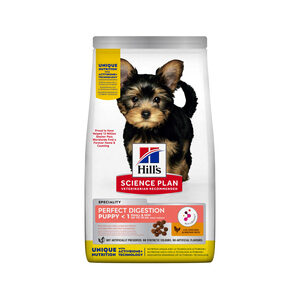 Hill's Perfect Digestion Puppy Small & Mini met kip en bruine rijst hondenvoer 3 kg
