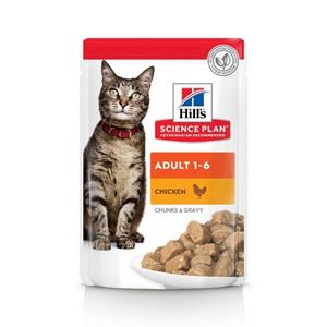 Hill's Science Plan 12x85g Feline Maaltijdzakjes Kip  Kattenvoer