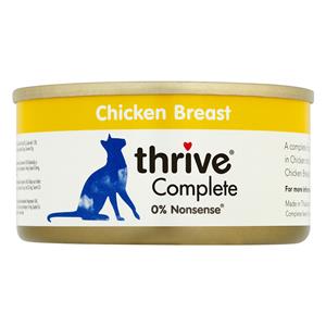 6 x 75g Complete Kippenborst Thrive Kattenvoer