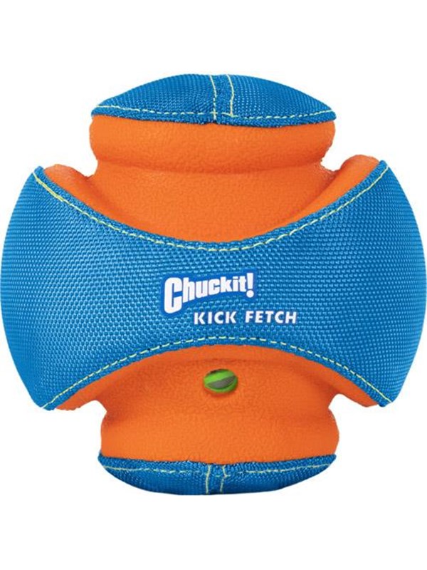 Chuckit Giggle Kick Fetch - Hondenspeelgoed - 14 cm Blauw Oranje