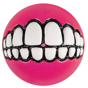 Rogz Grinz Treat Ball Medium - Hondenspeelgoed - Roze M