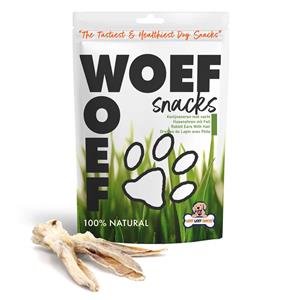 Woefwoefsnacks Konijnenoren met vacht