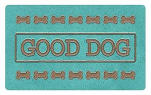 placemat good dog turquoise