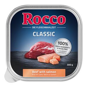 9x300g Rund met Zalm Rocco Hondenvoer Nat