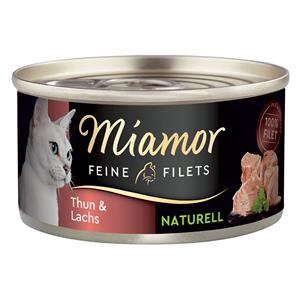 Miamor Fijne Filets Naturel Kattenvoer 6 x 80 g - Tonijn & Zalm