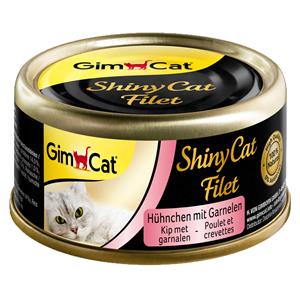 Gimcat ShinyCat Kattenvoer 6 x 70 g - Kip & Garnalen