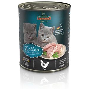 Leonardo All Meat Blikjes Kattenvoer 6 x 800 g - Kitten gevogelte