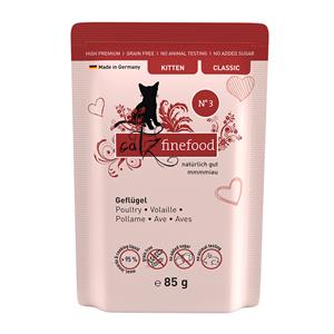 catz finefood Kitten 8 x 85 g Kattenvoer - Nr. 03 Gevogelte