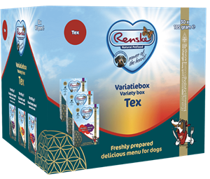 Renske Variatiebox Tex - Hondenvoer - Eend Kip Rund 30x185 g Glutenvrij