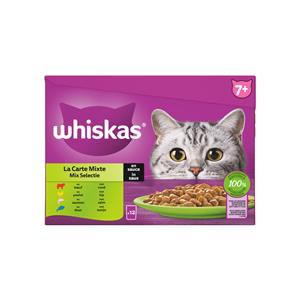 Whiskas 7+ Mix Selectie in saus multipack (12 x 85 g) 2 verpakkingen (24 x 85 g)