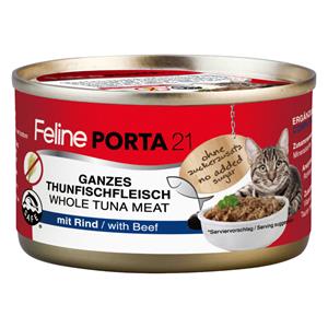24x90g Feline Tonijn met Rund (graanvrij) Porta 21 Kattenvoer