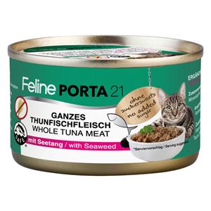 6x90g Feline Tonijn met Zeewier (graanvrij) Porta 21 Kattenvoer