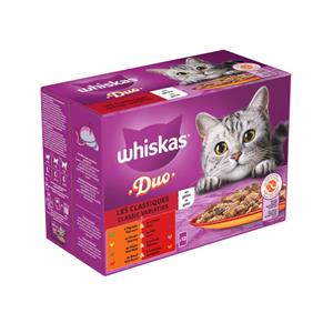 Whiskas 1+ Duo Classic Variation in Gelee Multipack (12 x 85 g) Pro 2 Packungen (24 x 85g)