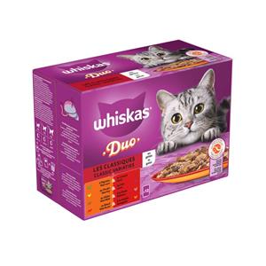 Whiskas 1+ Duo Classic Variaties in gelei multipack (12 x 85 g) 1 verpakking (12 x 85 g)