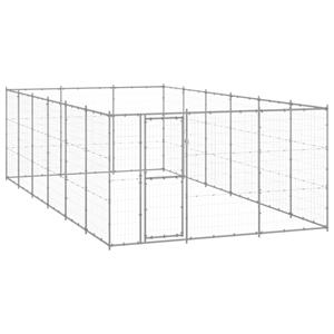 vidaXL Hondenkennel 21,78 m² gegalvaniseerd staal