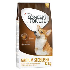 2 x 12 kg / 2 x 4 kg Concept for Life voor een speciale prijs! - Medium Sterilised (2 x 12 kg)