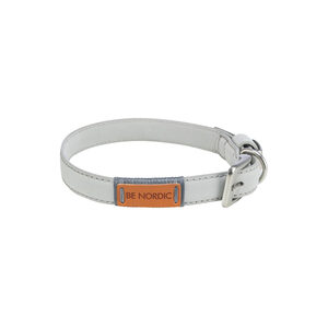 Be Nordic Leren Halsband Lichtgrijs Lichtgrijs S-M