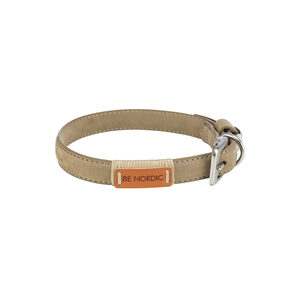 Be Nordic Leren halsband Zandkleurig Zand S-M