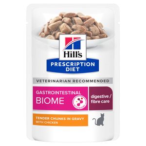 Hill's Prescription Diet Gastrointestinal Biome Digestive+ Fibre Care Pouch - Kattenvoer - 12x85 g